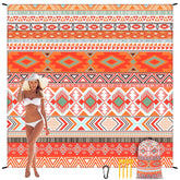 WIWIGO Beach Blanket sand pockets stabilize the mat on windy beaches