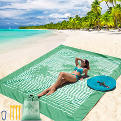 WIWIGO beach blanket-sandproof-surface stays clean on damp sand and dries quickly