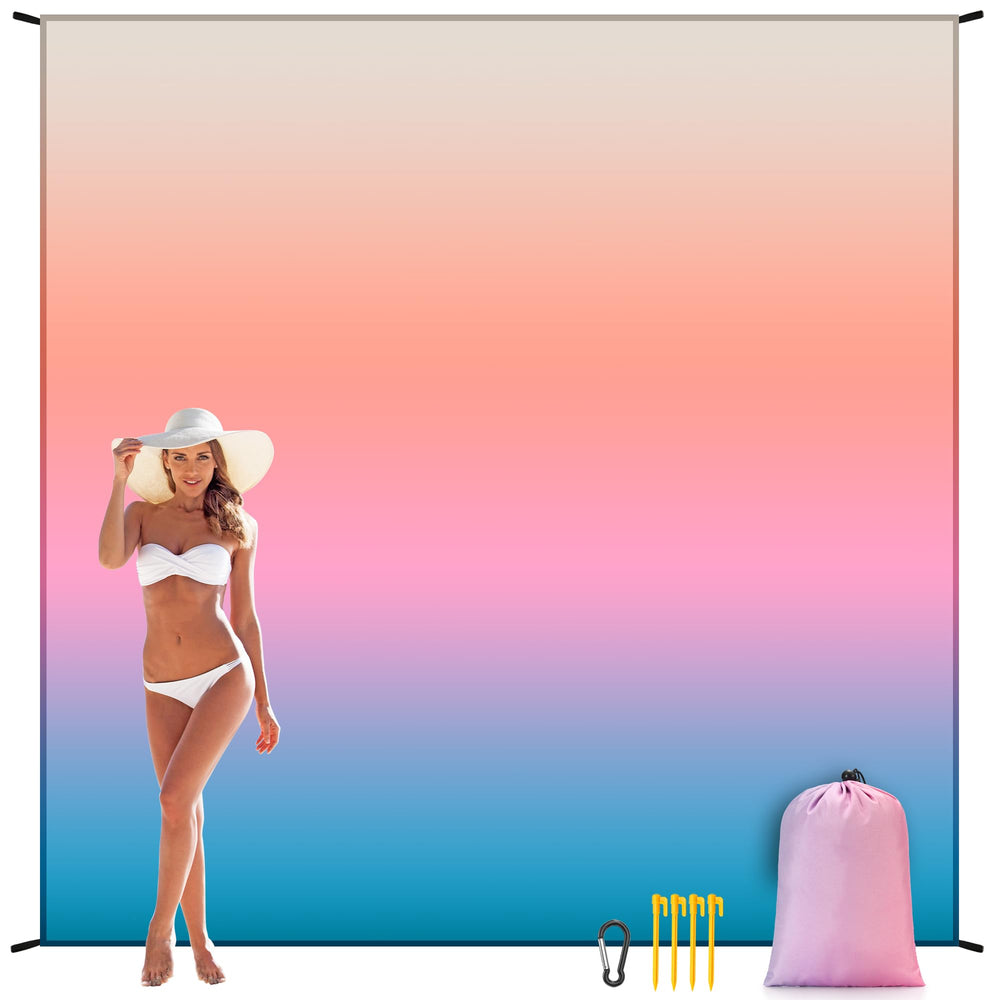 WIWIGO beach blanket sandproof on sand keeps surface clean and cool.