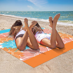 WIWIGO Beach Blanket four stakes anchor securely for stable beach setup and wind resistance