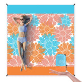 WIWIGO Beach Blanket sandproof on sand for stable shoreline setup