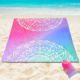 WIWIGO beach blanket 79x83 ample space for family picnics and sunbathing.