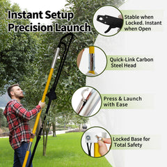 Wixeeua 150ft rope launcher reaches high branches safely