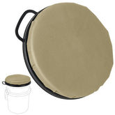 Wizcave YETI 5-gallon bucket seat lid provides stable, comfortable seating on the go.