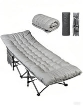 WLIVE 1200D camping cot in open setup showing quick readiness for outdoor sleeping