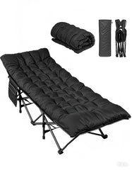 WLIVE 1200D Oxford camping cot setup showcases quick unfold for fast outdoor rest.