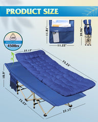 WLIVE camping cot-breathable-mattress features breathable fabric for cooler, comfortable rest.