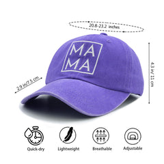 Purple adjustable mom cap Side View