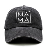 Wodeal Mama Hat for Women in black - front view, adjustable cap