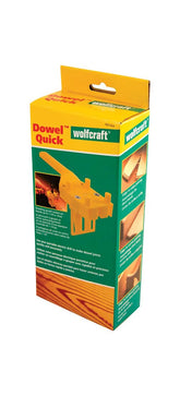 Wolfcraft Dowel Quick Doweling Jig front view shows compact, stable design for precise joints.