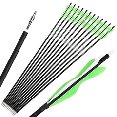 Wolfman 31-inch carbon arrow with turkey feather fletching for stable flight