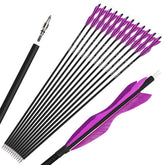 Wolfman 31-inch carbon arrow with turkey-feather flight aids stable target practice.