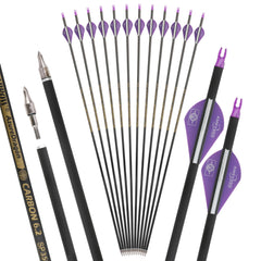 Wolfman 31-inch pure carbon arrow shaft for precise shooting