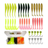 WOLFSKIN 40-piece soft plastic lure kit with curly tail swimbaits