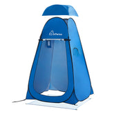 WolfWise dressing tent compact folded for easy backpack portability and privacy.