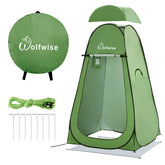 WolfWise pop-up changing tent open provides instant private beach changing space.