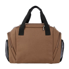 Wolverine Duffel Cooler end pockets - insulated storage for small essentials