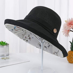 Adjustable band on women's sun hat