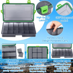Wonderjune 3700 tackle box clear lid for fast access and organization on the boat.