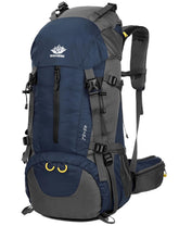 WoneNice 50L backpack main compartment offers organized storage for gear.