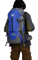 WoneNice 50L backpack mesh side pockets hold water bottles securely