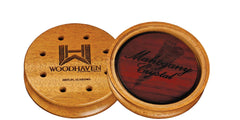 Woodhaven Mahogany Crystal turkey call with mahogany cup and purpleheart soundboard for refined turkey calls