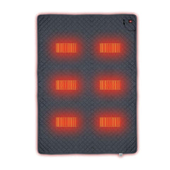 WOOLALA portable heating pad close up showing large warming area for camping