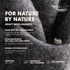 Woolly Mammoth Woolen Co. merino wool texture closeup highlights softness and durability for outdoor use