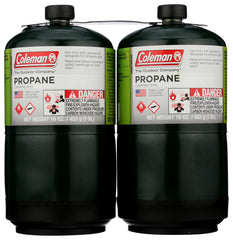 Worthington 16oz propane cylinder for on-the-go outdoor cooking and heating.