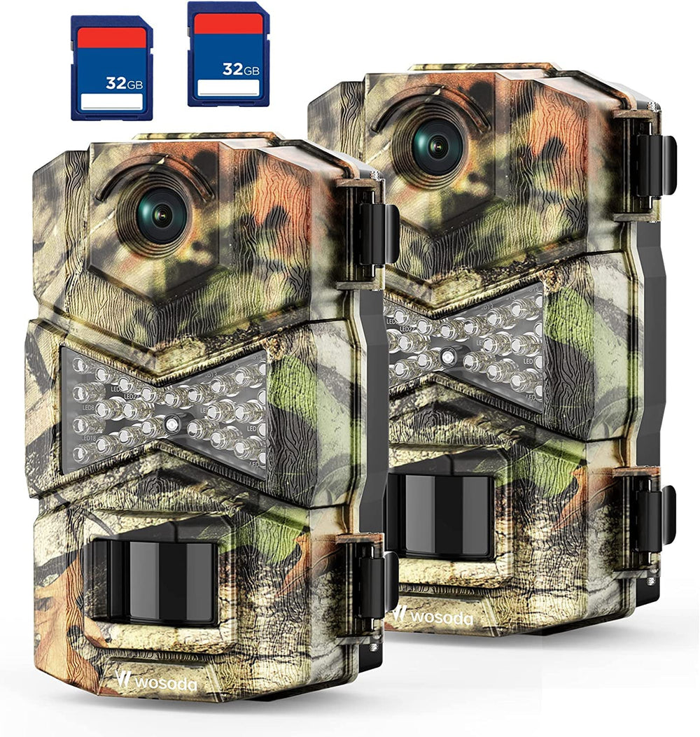 WOSODA trail camera pack side view shows stealth design for wildlife monitoring.