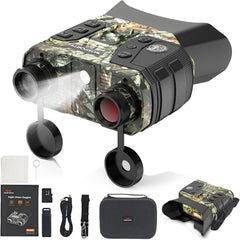 WOSPORTS 4K night vision goggles side view with camo for rugged outdoor use