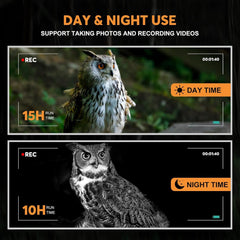 WOSPORTS 4K night vision goggles infrared illuminator improves low-light visibility.