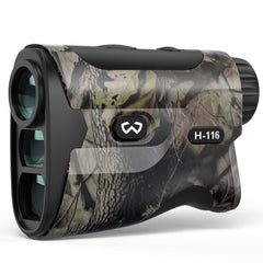 WOSPORTS rangefinder shows 1500-yard distance for confident targeting in the field