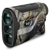 WOSPORTS rangefinder front view for quick field distance checks in open terrain.