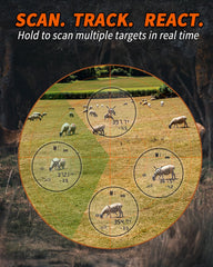 WOSPORTS rangefinder speed mode tracks moving targets in real time