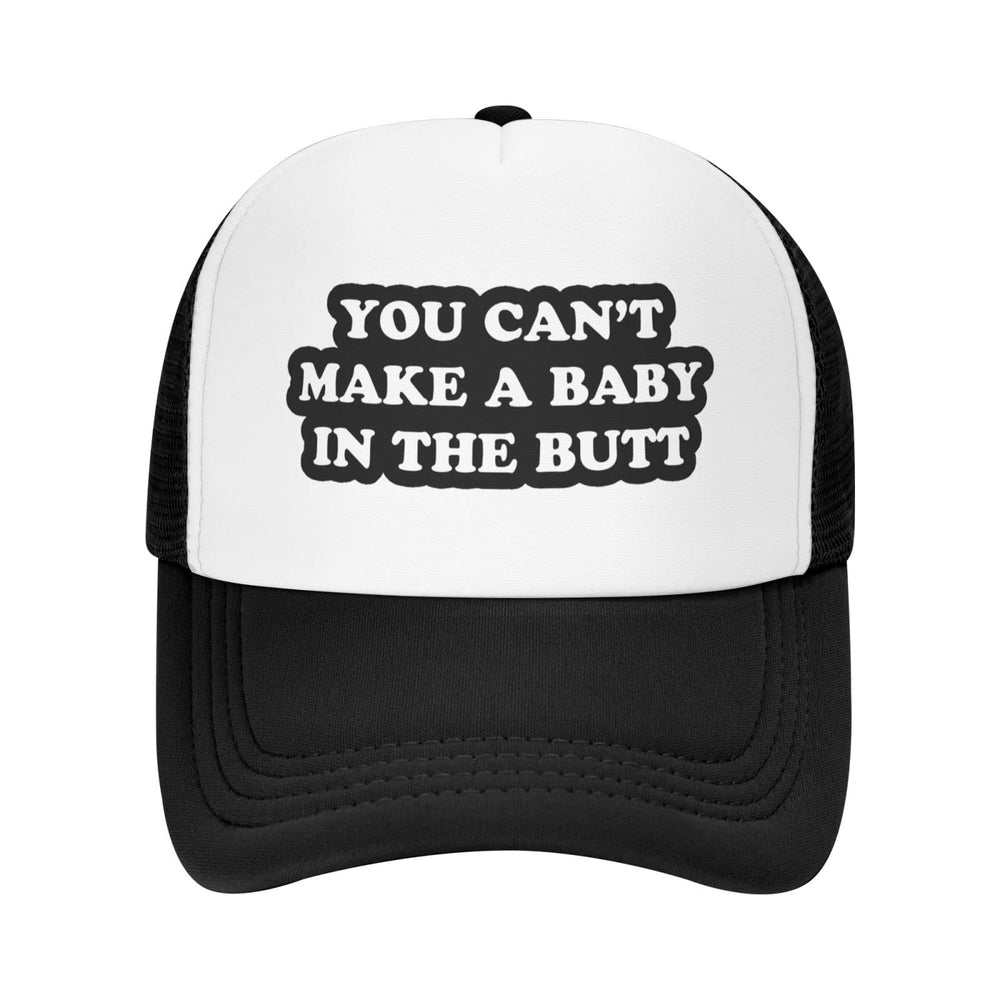 Wovotieh butt hat black front view, versatile unisex style for daily outdoor wear