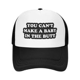 Wovotieh butt hat black front view, versatile unisex style for daily outdoor wear
