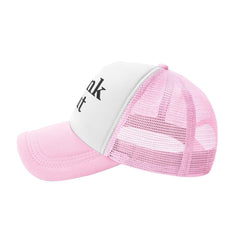 Wovotieh Drunk Slut Hat side view showing curved brim and style.