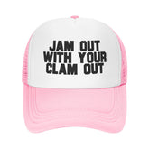 Wovotieh Jam Out with Your Clam Out Hat pink front view with sun protection and style