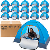 Wowangce 10 tents bulk-pack enables quick group pop-up shelter.