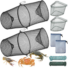 Wowangce two-set minnow traps made of metal