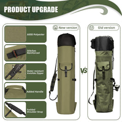 Wowelife green bag showing exterior pocket for quick-access essentials.