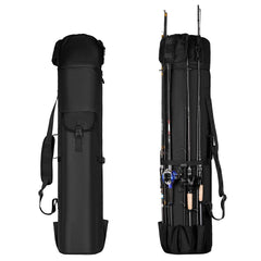 Wowelife Fishing Rod Carrier Bag front view shows organized gear for quick access