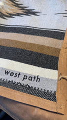 WP West Path Canvas Camp Blanket doubles as bushcraft bedroll outdoors.