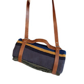 WP West Path bedroll front view with rugged waxed canvas