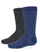 Wrangler Youth Ultra Dri Merino Socks 2-pair pack in denim-black, showcasing warmth and moisture control