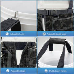 Main pocket with air tube slots for bait air pumps