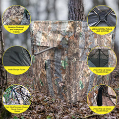 WTVIDAS hunting blind lightweight hub system makes transport easy.