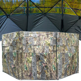 WTVIDAS hunting blind see-through forest-camo hides you during turkey hunts.
