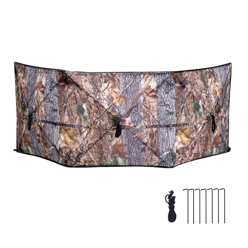 WTVIDAS hunting blind three-panel assembly shows sturdy concealment and fast setup